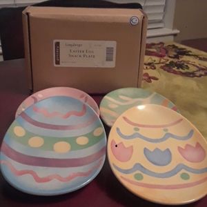 Longaberger Accents - Longaberger Easter Ceramic Snack Plates Longaberger Accents - Longaberger Easter Ceramic Snack Plates